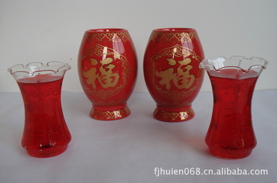 福安市惠恩工藝禮品有限公司——玉瓶喜宴水晶燭 五福臨門(mén)，燭光璀璨
