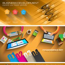 網(wǎng)站模板與平面樣式信息圖表 計(jì)算機(jī)平面設(shè)計(jì)的視覺化融合